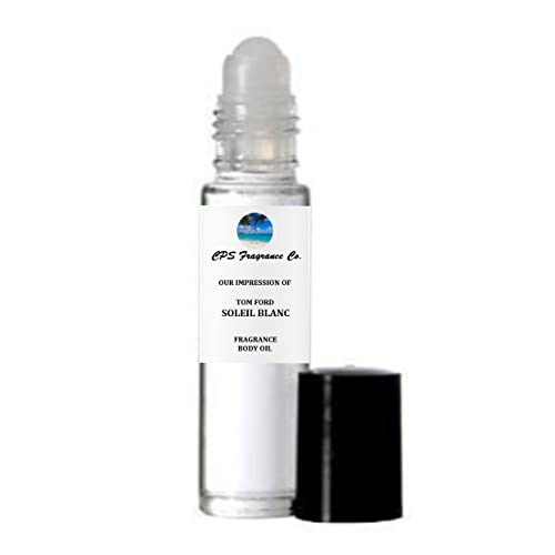 SOLEIL BLANC For Women & Men Type Hypoallergenic Pure Perfume Body Oil Roll On 1/3oz (10ml) CPS Fragrance Co. Impression made with Pure essential Oils + Organic Fractionated Coconut Oil