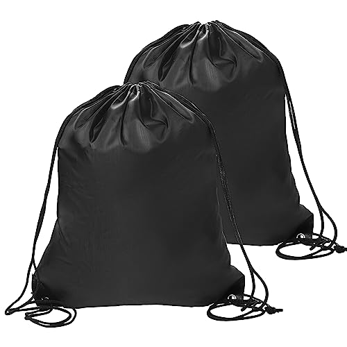 Sliverdew 2 Pcs Green Drawstring Backpack Bags Sports Cinch Sack String Bags Drawstring Gym Bag Draw String Backpack Bulk Swimming String Bags
