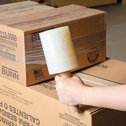 2 Pack Mini Hand Stretch Wrap 5" 1000 Ft Rolls PackageZoom Industrial Strength Clear Plastic Wrap for Box, Furniture Wrapping, 55 Gauge Shrink Wrap for Moving & Packing