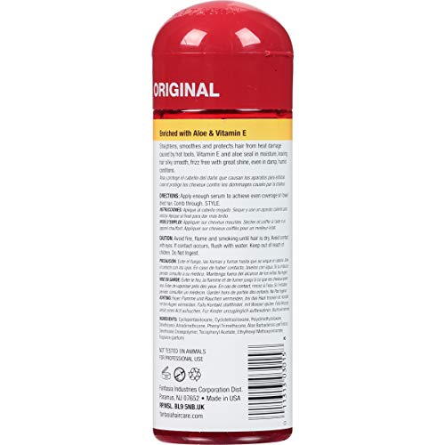 Fantasia High Potency IC Heat Protector Straightening Serum, Hair Polisher, 6 oz.