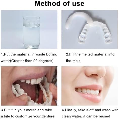 2 Pairs, Temporarily Adjustable for Men and Women, Regain Confidence Smile(Red)
