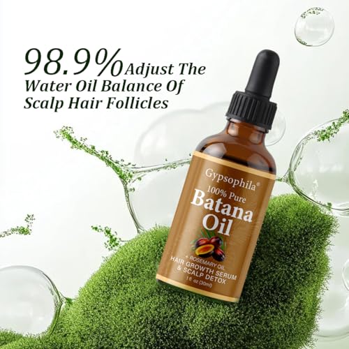 Batana Oil Hair Growth Bundle-100% Pure Natural Rosemary Oil and Hair Growth Shampoo-Natural Hair Treatment for Women & Men –Hair loss & Thicker, Healthier Hair