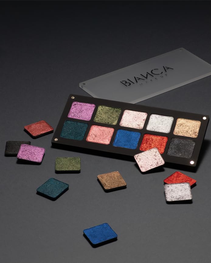 Chromatic Eye Shadow Palette 10 Shades | Multichromatic Finish | High Pigmentation and Long Lasting | Creamy Formula with Hyaluronic Acid | Magnetic Case (Chromatic 3)