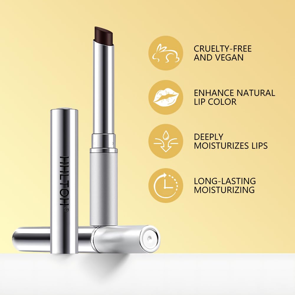 2PCS Honey Tinted Lips Balm Lipstick – Sheer Hydrating Lip Balm for Women All Skin Tones – Moisturizing Nourishing Lip Balm with Natural Black Cherry Tint – Bálsamo Labial Hidratante con Color