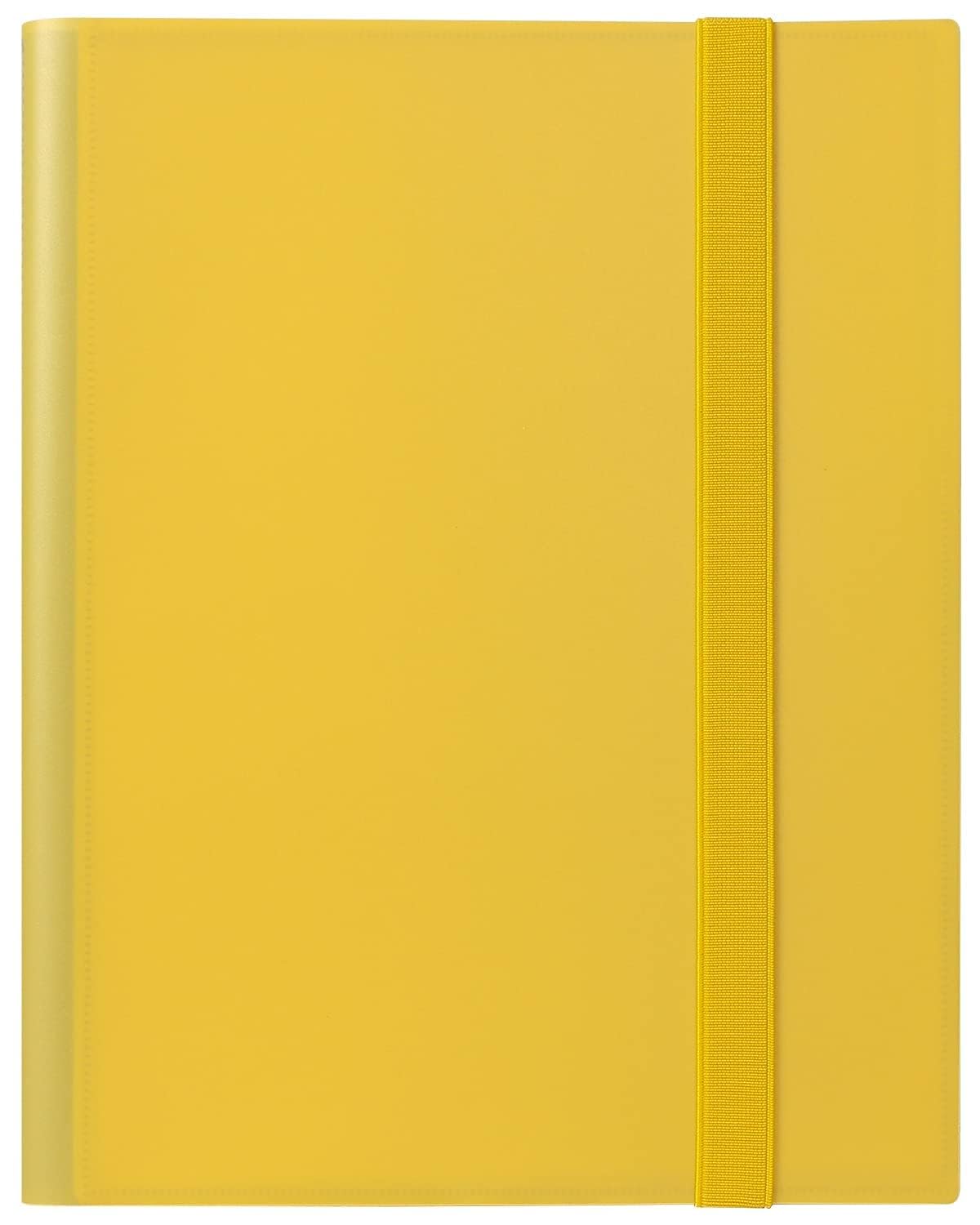 GEAoffice Card Binder, 9 Pockets Trading Card Album Folder, 360 Side Loading Pocket Binder for Yugioh, MTG and Other TCG, Yellow