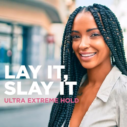 Esha Slick N Slay Braiding Gel – 3-in-1 Ultra Extreme Hold Hydrating Conditioning Shining Gel for Hair – Fast Dry Locking Gel for Locs, Twists, Braids (Apple, 17 Oz.)
