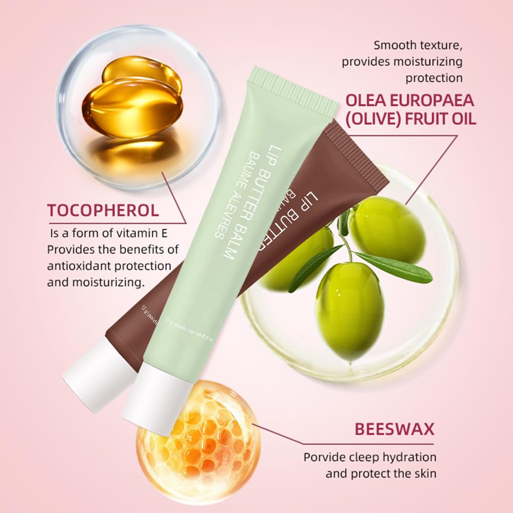 4Pcs Tinted Lip Balm Serum Makeup, Squeeze Hydrating Tint Lips Balms Serum Cosmetic, Women Care Glossy Nourishing Plumping Lip Stain Gloss Lipstick Suitable for dry lips, Set03(01#+02#+04#+08#)