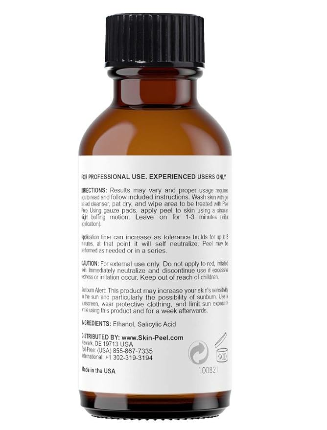 MedPeel Alpha & Beta Hydroxy Acid Essential Peel Kit, 20% Salicylic and 50% Glycolic, Includes 2 Peels, Prep and Neutralizer, Medium Strength Chemical Face Peels, 1oz/30ml (Kit of 4)