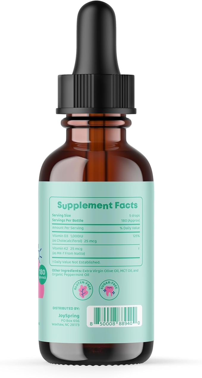 JoySpring Children Vitamin D Drops, Saffron Supplements Gummies for Kids, Hormone Balance for Women