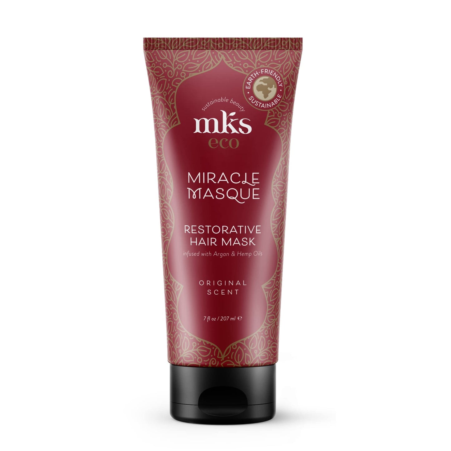 Earthly Body MKS eco Miracle Masque, Original Scent - 7 oz - Restorative Hair Mask - Revitalizes Dry, Damaged & Distressed Hair - With Moroccan Argan Oil, Hemp Seed Oil - Vegan & Cruelty Free