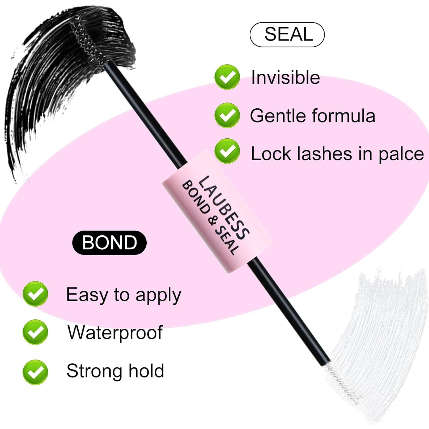 Lash Extension Kit LAUBESS Lash Clusters Kit Cluster Eyelash Extensions Kit Eyelash Clusters Lash Bond and Seal Waterproof Tweezers Brush Lash Glue Remover (Kit 30D-D-Mix9-16)