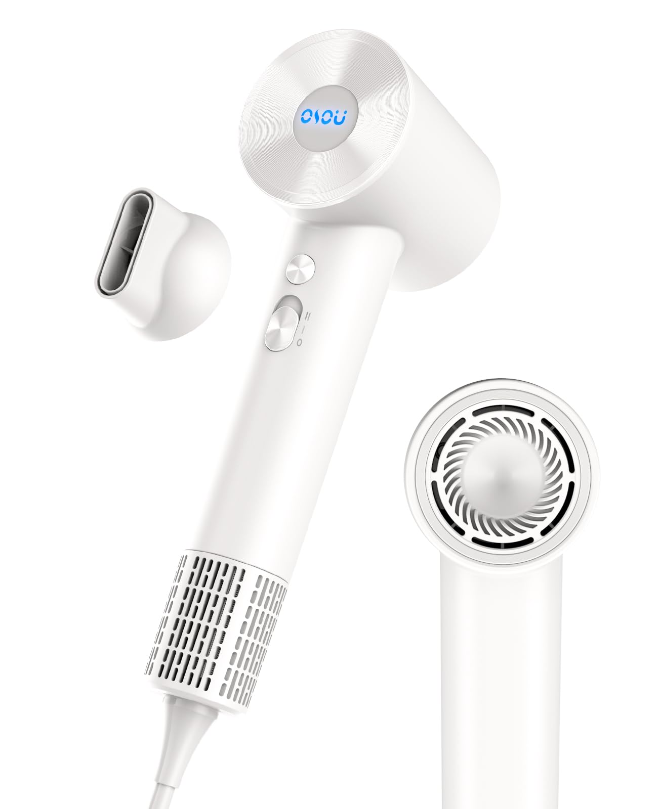 OSOU Hair Dryer, Negative Ionic Hair Dryer, High-Speed Blow Dryer with 110, 000 RPM Brushless Motor, Fast Drying Lightweight Travel Hairdryer, Low Noise Home Hair Dryer with Smooth Nozzle