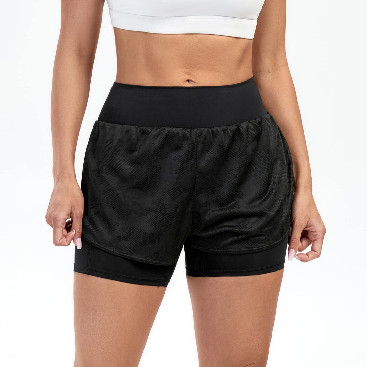 Blaosn Flowy Running Shorts for Women Gym Yoga Workout Athletic Exercise Active Wear Sweat Spandex Tennis Skorts Skirts High Waisted Cute Trendy Clothes Casual Summer(Xs,Black)