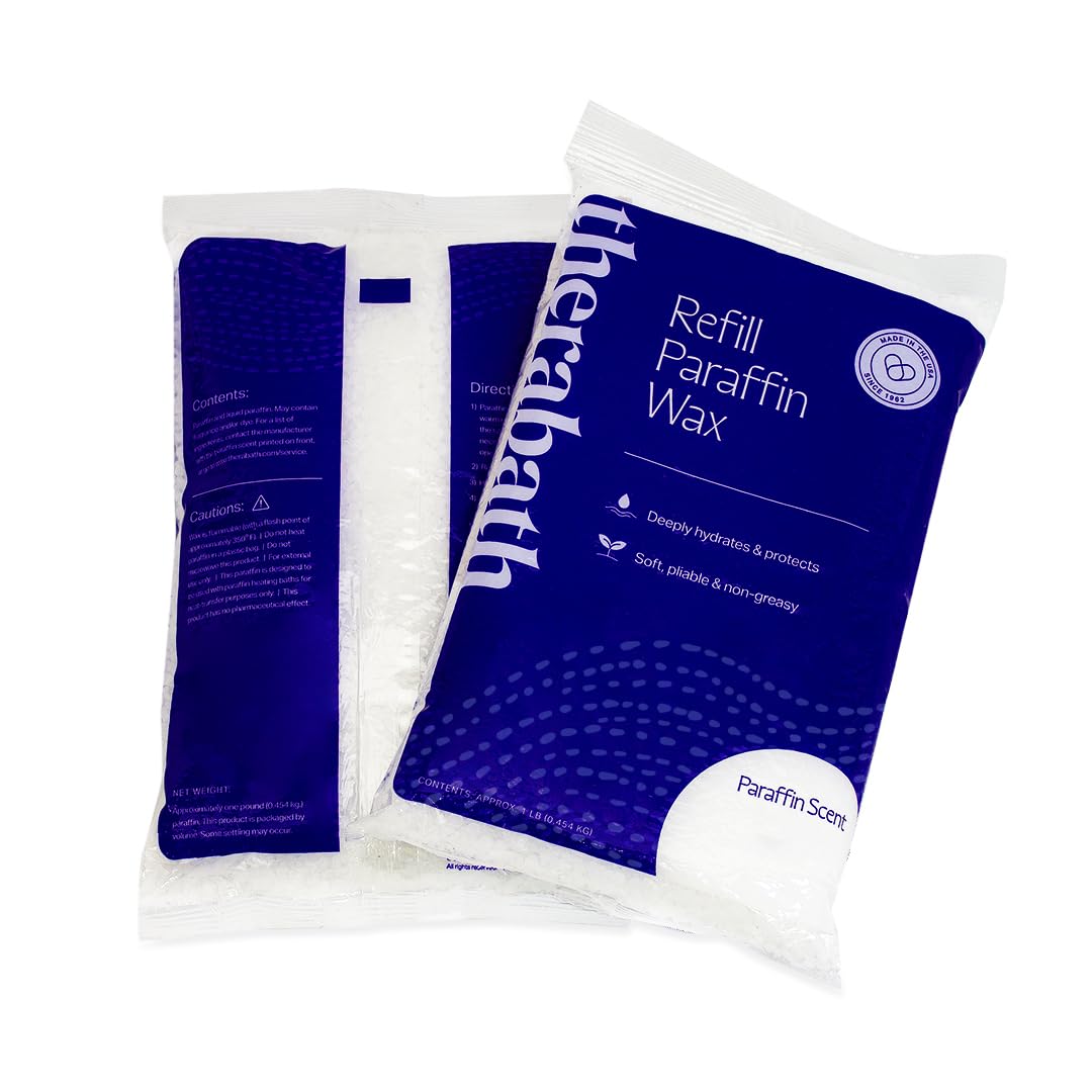 Therabath Paraffin Wax Refill - Thermotherapy - Use to Relieve Arthritis Discomfort, Stiff Muscles, & Dry Skin - for Hands, Feet, Body - Deeply Hydrates & Protects - Made in USA, 4 lb. ScentFree