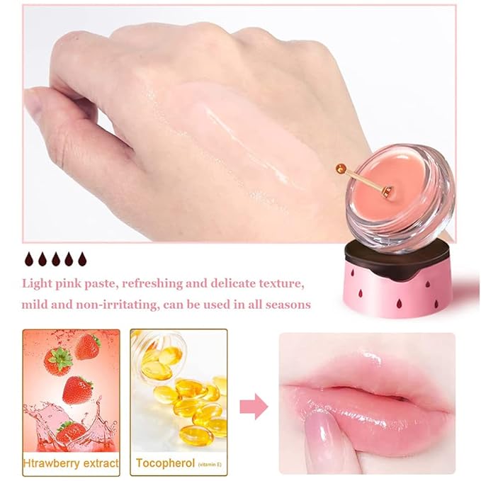 3PCS Bee Lip Balm Honey Pot Set, Moisturizing Propolis Mask, Hydrating Prevention for Dry and Cracked Skin, Exfoliating Scrubs, Sleep Mask Reduces Lines, Skin Care Products