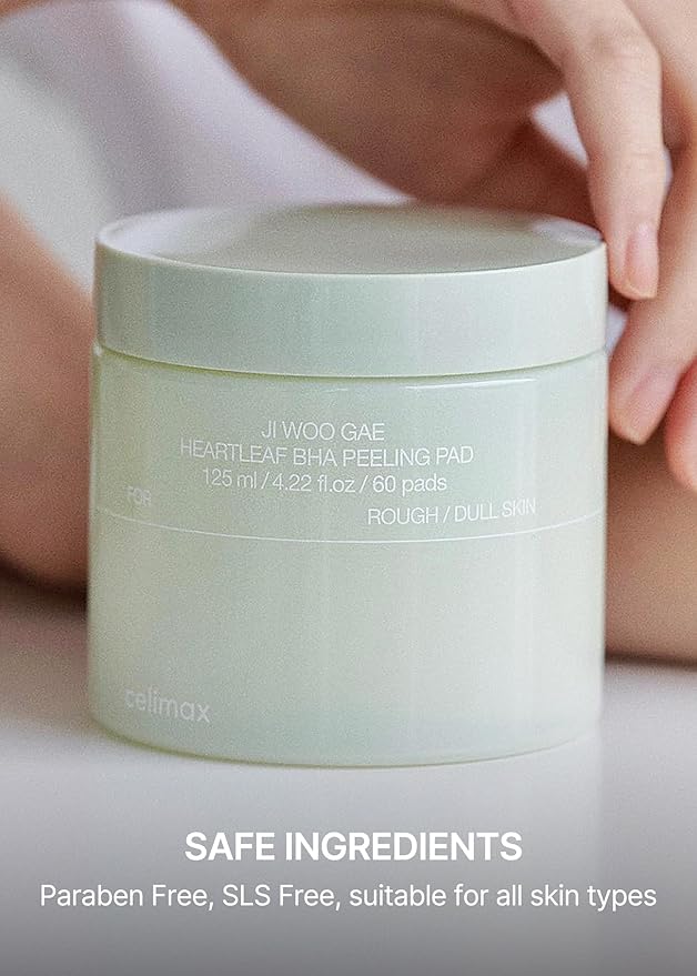 celimax Ji.Woo.Gae Heartleaf BHA Peeling Pad(60 Pads) + Dual Barrier Creamy Toner