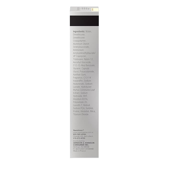Neutrogena Rapid Tone Repair Retinol + Vitamin C Dark Spot Corrector Face Serum, Daily Anti-Wrinkle Dark Spot Corrector to Brighten & Even Tone, Mineral-Oil & Dye-Free, White, 1 oz