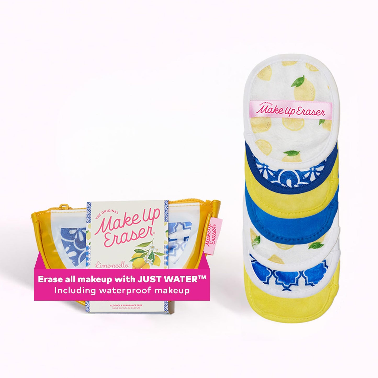 The Original MakeUp Eraser, 7-Day Set, Erase All Makeup With Just Water, Including Waterproof Mascara, Eyeliner, Foundation, Lipstick, Sunscreen, and More! Limoncello, 7ct.