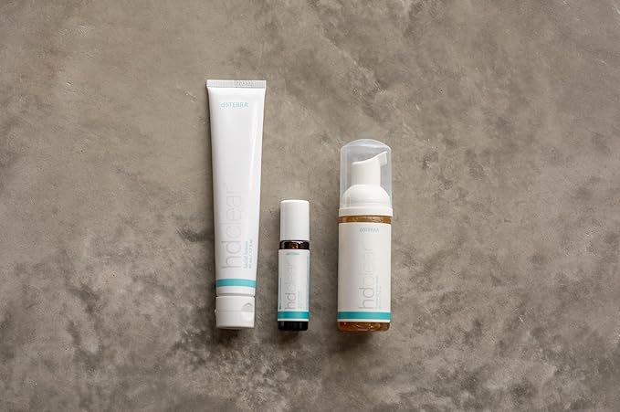 doTERRA - HD Clear Facial Kit - Facial Lotion, Foaming Face Wash, and HD Clear Blend