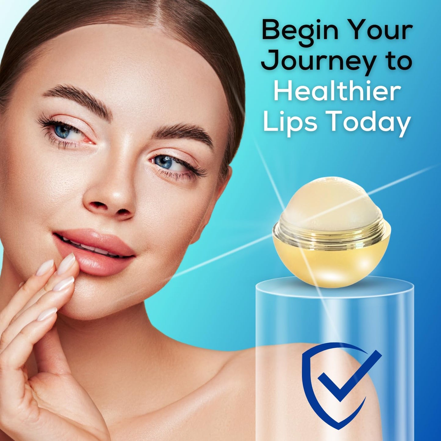 SoftBeso Lip Balm Gold-Vanilla Flavor - Moisturizing Lip Balm Ball for Beautiful, Soft Lips - For Dry & Chapped Lips – Ideal Present for Men & Women – Ideal for Gifting