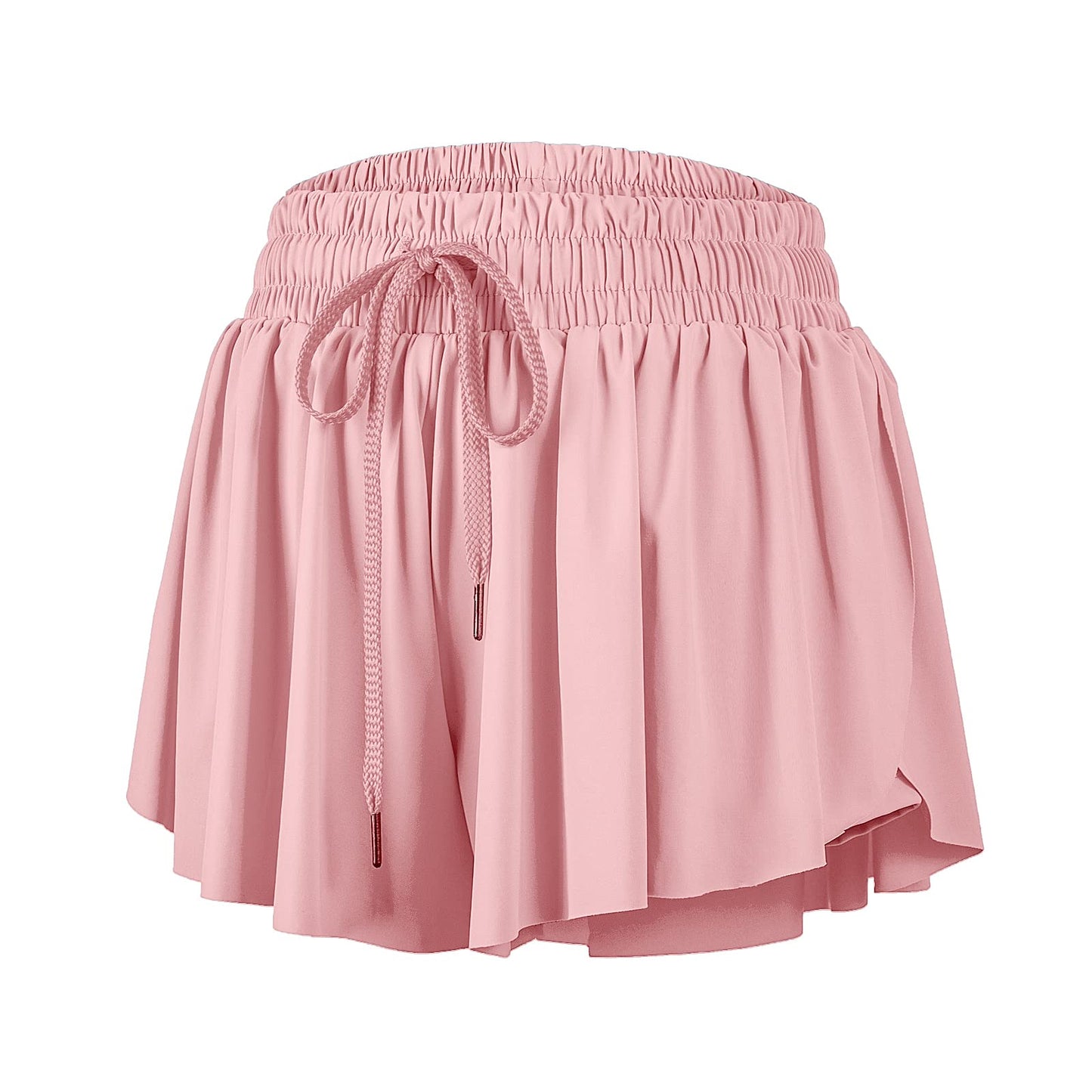 Flowy Workout Skirt Shorts for Women Gym Yoga Athletic Workout Running Dance Cheer Sweat Spandex Cute Skorts Teen Girls Lounge Clothes with Pockets Trendy Summer(Xs, Light Pink)