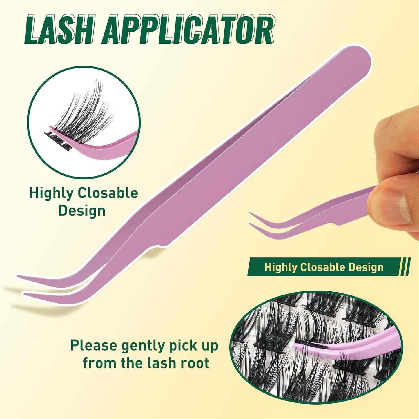 KEYYOULASH DIY Lash Extension Kit 144pcs 8-18MIX Lash Clusters Eyelash Extension Kit with Lash Bond and Seal,Remover,Applicators for DIY Lash Extensions at Home (KY06 Kit)