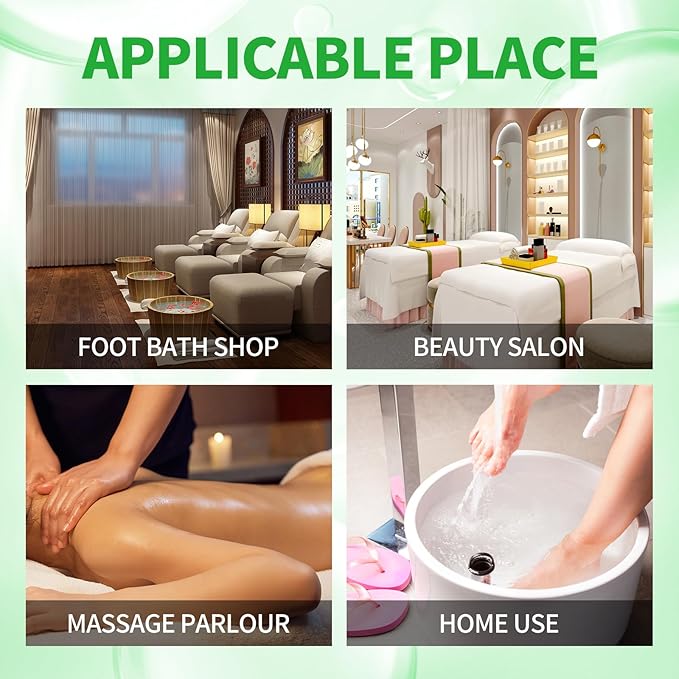 Pedicure Kit Foot Soak Set: Bubble Salt, Sugar Scrub, Massage Mask, Massage Lotion in a Box, 4 Step Foot Spa Kit for Dry Feet, Calluses and Tired Feet(3 Set Jasmine)