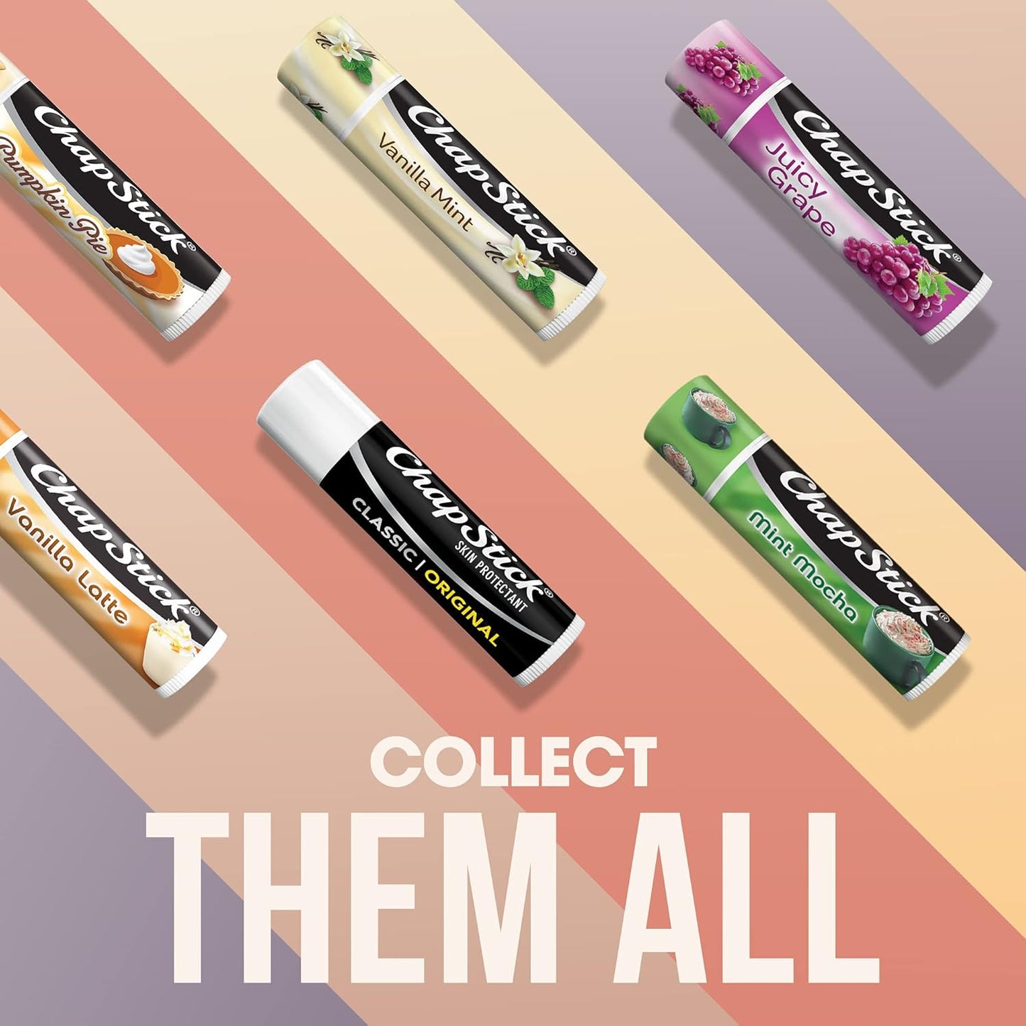 ChapStick Original Lip Balm 4-Pack + 1 Chapstick Moisturizer 2-in-1 Lipcare with SPF 15, 0.15 Oz Ea (5 Piece Set)