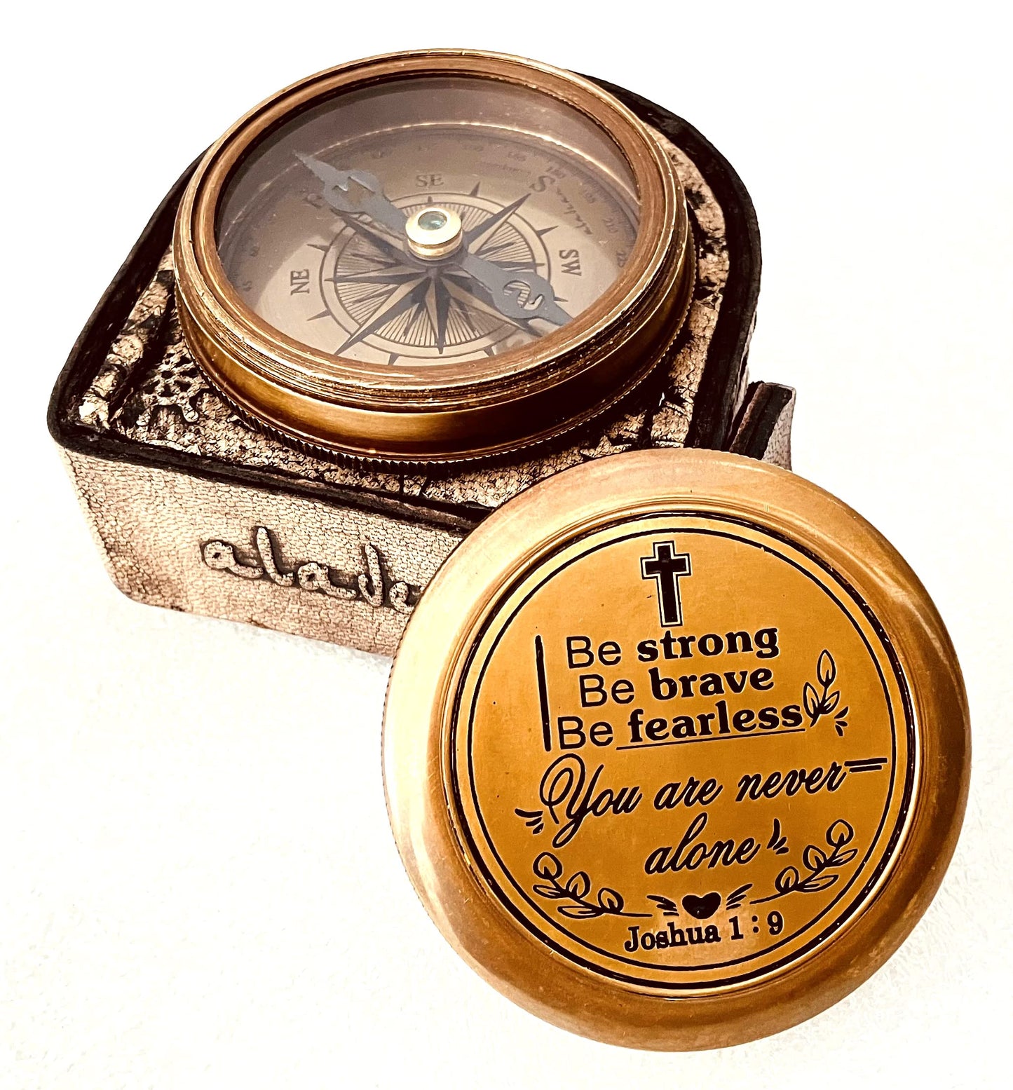 Religious Gifts for Men - God My Lord Guide Me Compass | Baptism Gift Teenage Boys, Graduation Gift 2023, Catholic Christian Holy Communion Gift Kids, Confirmation Gift (Joshua 1:9)