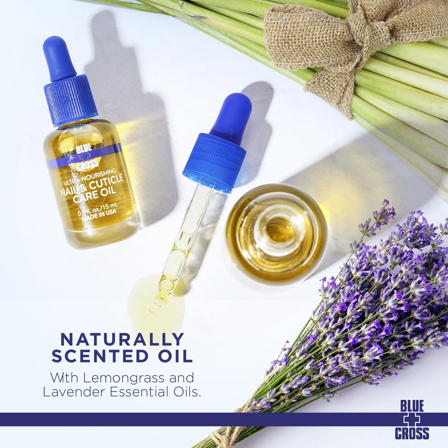 Blue Cross Ultimate Nail Care Bundle - 2oz Cuticle Remover + Softener Cream, 0.5oz Yello Out Yellow Neutralizing Basecoat + 0.5oz Nourishing Cuticle + Nail Oil, 3 Pack Bundle