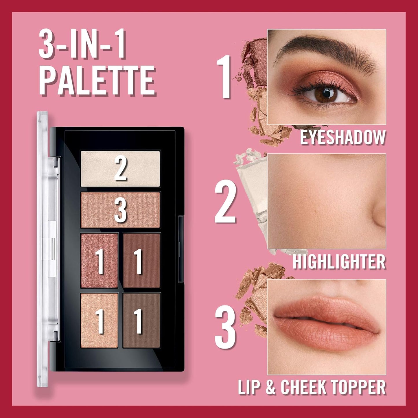 Rimmel Mini Power Palette Eye, Lip & Cheek Make-up Palette - 002 Sassy