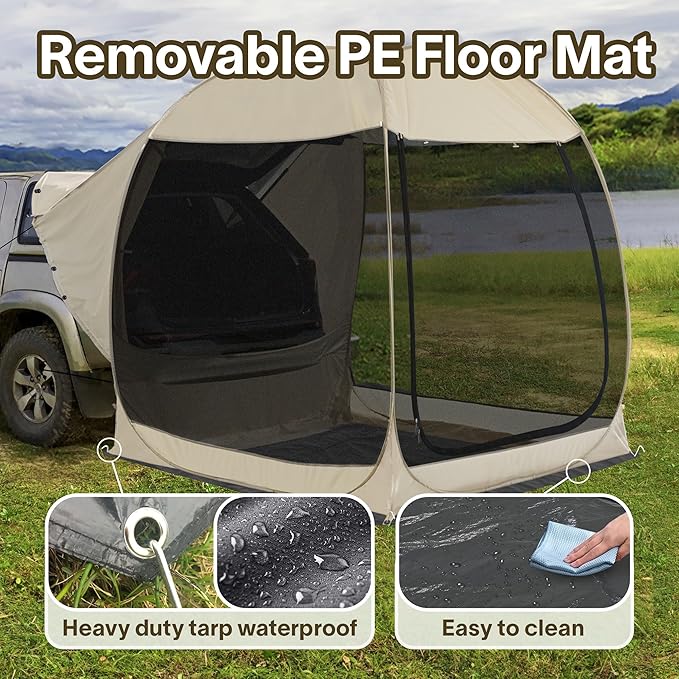 Alvantor Screen House Gazebo, 6-10-15 Person Pop Up Igloo Screened Canopy Tent with Mosquito Netting Sides, Instant UV Resistant Sun Shelter for Garden, Patio, Backyard