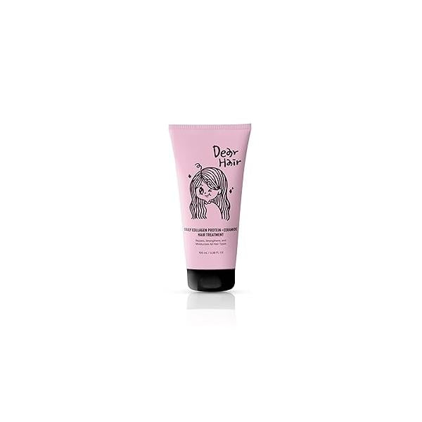 Daily Collagen Protein Ceramide Hair Treatment for Dry, Damaged Hair, Bond Repair Deep Conditioning Mask with Hydrolyzed & Pea Protein, 3.3fl.oz | 100ml