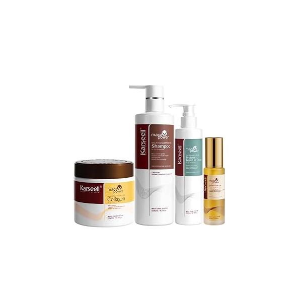 Karseell Collagen Hair Treatment Deep Repair+ Argan Oil Shampoo+Leave-In Conditioner