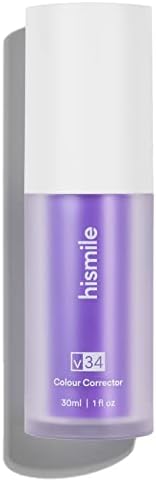 Hismile v34 Colour Corrector, Tooth Stain Concealer, Teeth Whitening Booster, Purple Toothpaste, Color Correcting Technology, V34, Tooth Colour Corrector