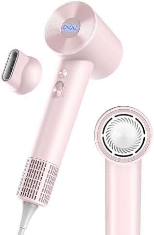 Hair Dryer, Negative Ionic Hair Dryers, High-Speed Blow Dryer with 110, 000 RPM Brushless Motor, Fast Drying Lightweight Travel Hairdryer, Low Noise Home Hair Dryer with Smooth Nozzle