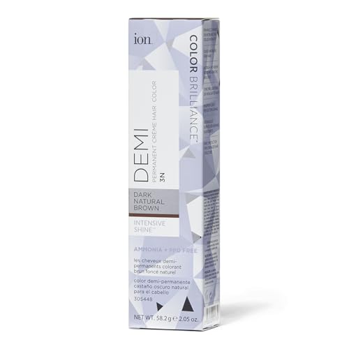 Ion Intensive Shine 3N Dark Natural Brown Demi Permanent Creme Hair Color 3N Dark Natural Brown