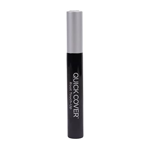 RED by KISS Quick Cover Root Touch Up Rescue (Jet Black 2 Pack), Mascara Natural Water-Resistant Temporary Gray Concealer Cover Up Brush for Hair Mustache & Beard, Formulated with Jojoba Oil
