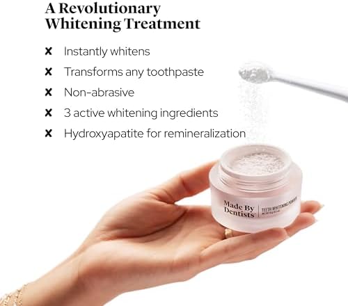 Professional Teeth Whitening Powder - Remineralizing Hydroxyapatite Tooth Powder Formula with Pap, and Diamond Pwdr - Non-Abrasive Stain Remover for Instant Results