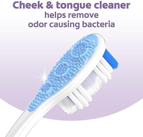 Colgate 360 Extra Soft Toothbrush for Sensitive Teeth and Gums with Tongue and Cheek Cleaner - 2 Count