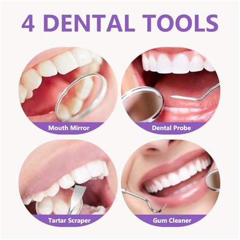 Tooth Repair Kit-for Broken Teeth, Moldable False Teeth-Filling Repair Kit, Fake Teeth DIY at Home, Fixing Missing & Broken Tooth Replacements, with 4 Dental Tools