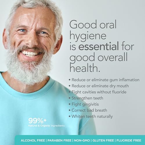 ORL Fluoride-Free, Natural Hydroxyapatite Toothpaste with Organic Xylitol. Helps Strengthen Teeth, Prevent Cavities, Non-Toxic Ingredients. Natural Fresh Mint Flavor 4 oz. Made is USA