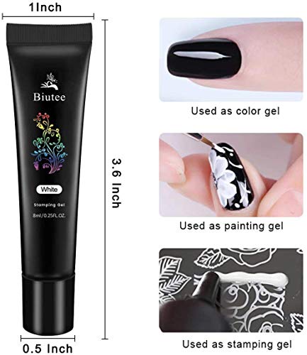 Biutee Nail Stamping Plates set 8 pcs Nail stamping polish gel 10pcs Templates with stamper Nail Art Plates set Valentine Nail Plates animal flower Rose design