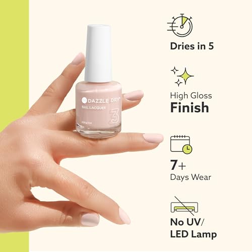 Dazzle Dry Nail Lacquer (Step 3) - Fast Lane - A deep galactic purple with flaky glitter. Full coverage shimmer. (0.5 fl oz)