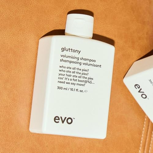EVO Gluttony Volumising Shampoo - Volumizing Shampoo For All Types Of Hair - Adds Lift, Body Shine, Strength & Elasticity