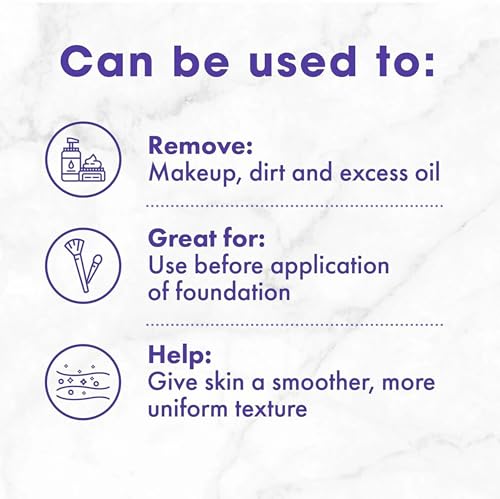 Buf-Puf Facial Sponge, Dermatologist Developed, Removes Deep Down Dirt & Makeup That Causes Breakouts and Blackheads, Reusable, Exfoliating, White, 4 Count