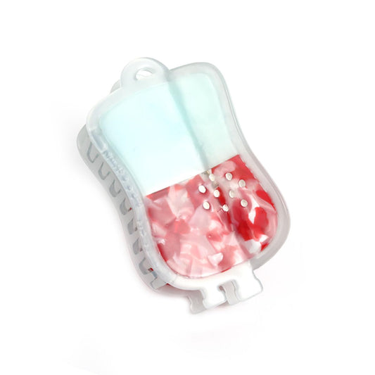 Blood Bag Claw Hair Clip Personalized Acetate Hair Claw Fit for Women Personalized Blood Bag Claw Hair Clip Funny Girls Gift
