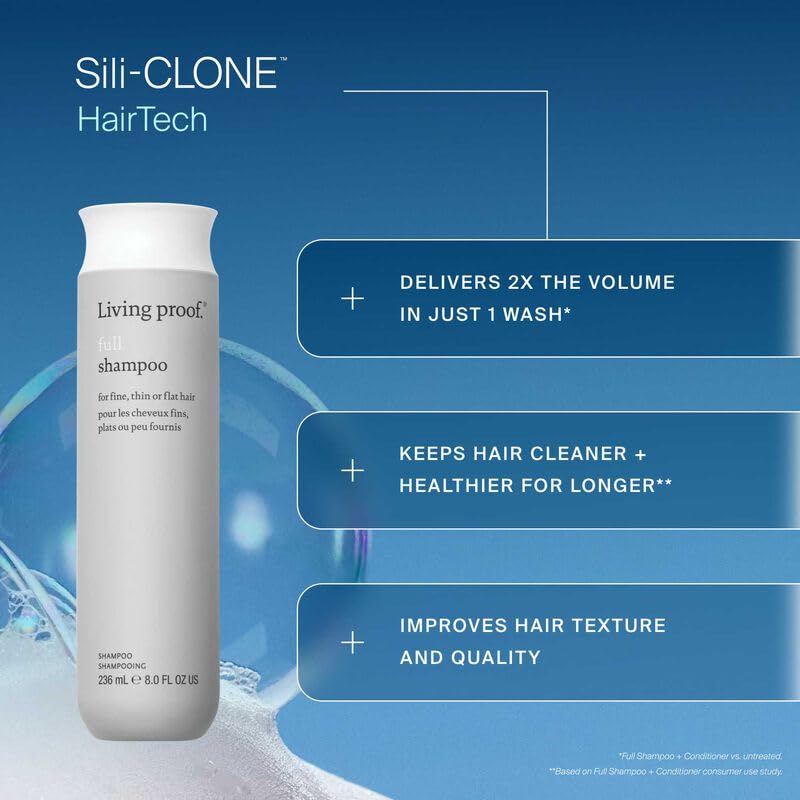 Living Proof Voluminous Hair Essentials Kit - Travel Size Full Shampoo, Conditioner, Texture Foam and Dry Volume & Texture Spray ($76 value)