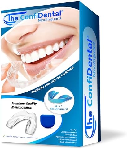 Pack of 3 Moldable Mouth Guard for Teeth Grinding Clenching Bruxism, Sport Athletic, Whitening Tray, Including 2 Regular and 1 Heavy Duty Guard (2 (LLL) Regular 1 (II) Heavy Duty)