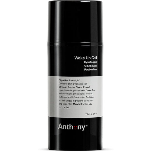 Anthony Wake Up Call, 3 Fl Oz, Face and Anti-Puffiness – Tired Skin Refresher & Moisturizer with Caffeine, Menthol, Green Tea, and Shea Butter